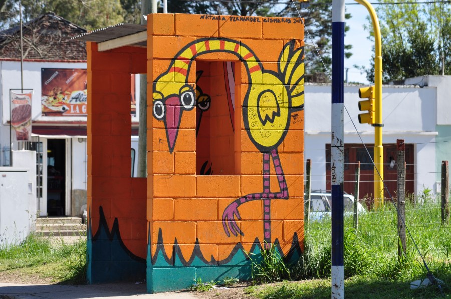 Stop, Bus, Collective, Transportation, Day, Tandil, Colorful, Buenos Aires, Argentina, Drawing,